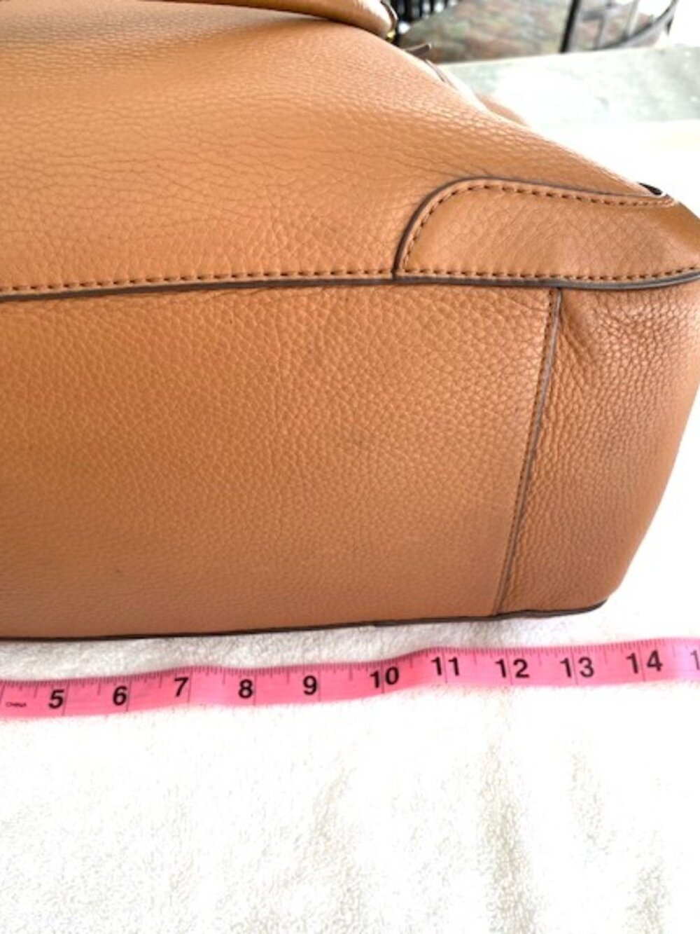 Tory Burch Frances Leather Satchel Bag Large Authentic Tan Brown - Picture 5 of 9